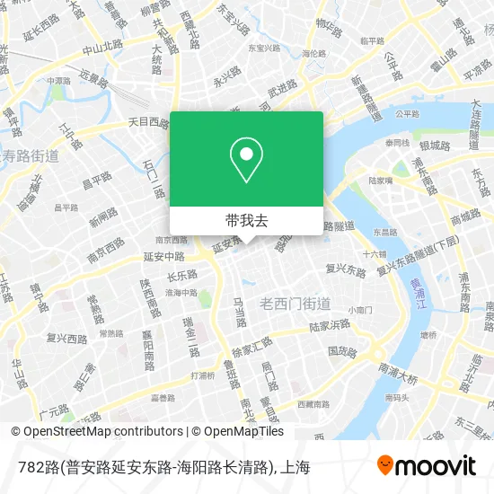 782路(普安路延安东路-海阳路长清路)地图