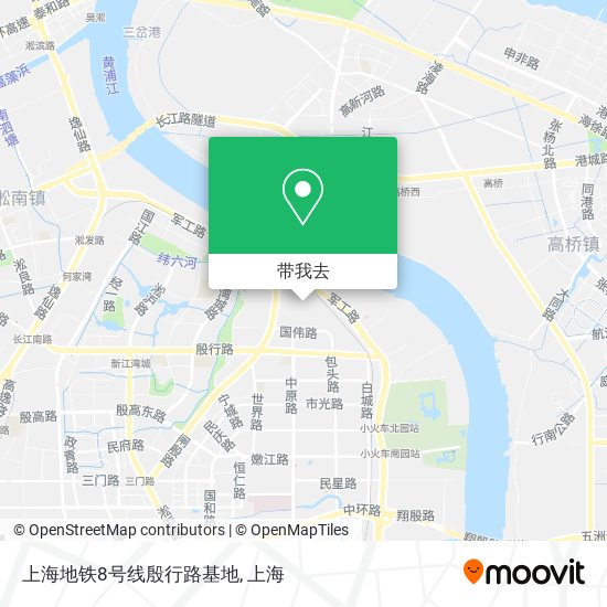 上海地铁8号线殷行路基地地图