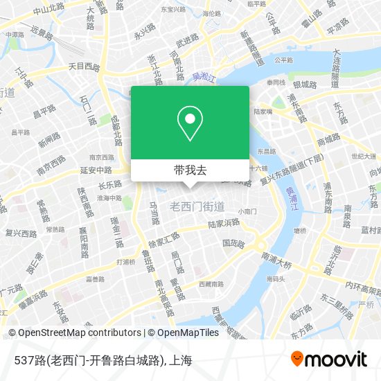 537路(老西门-开鲁路白城路)地图