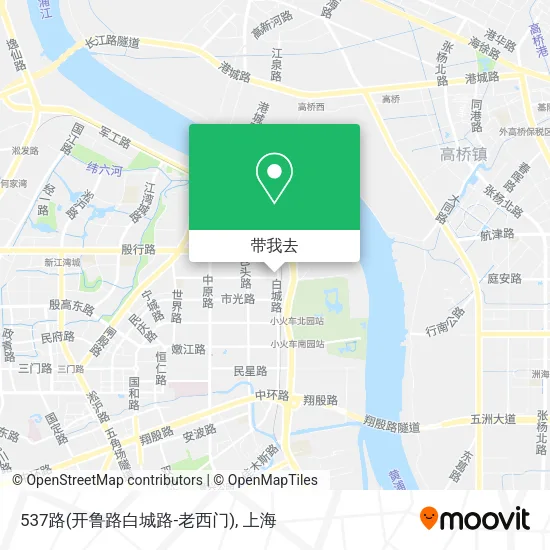 537路(开鲁路白城路-老西门)地图