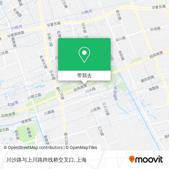 川沙路与上川路跨线桥交叉口地图