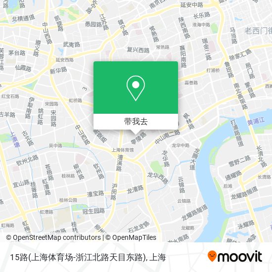 15路(上海体育场-浙江北路天目东路)地图