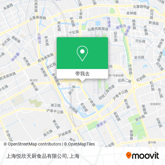 上海悦欣天厨食品有限公司地图