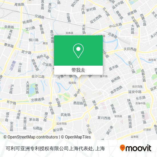 可利可亚洲专利授权有限公司上海代表处地图
