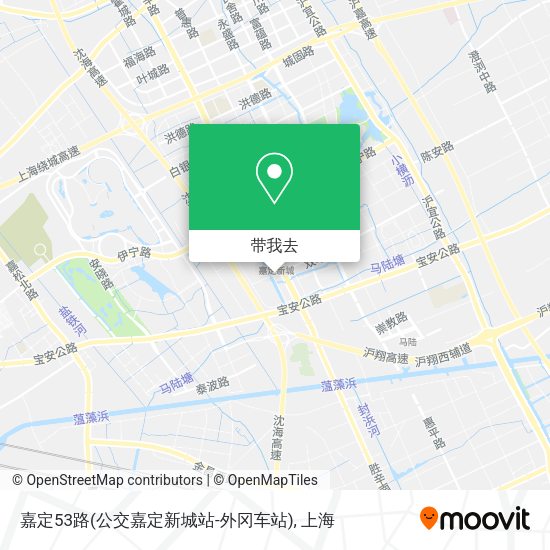 嘉定53路(公交嘉定新城站-外冈车站)地图