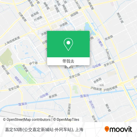 嘉定53路(公交嘉定新城站-外冈车站)地图