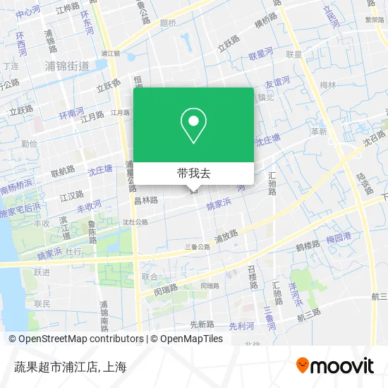 蔬果超市浦江店地图
