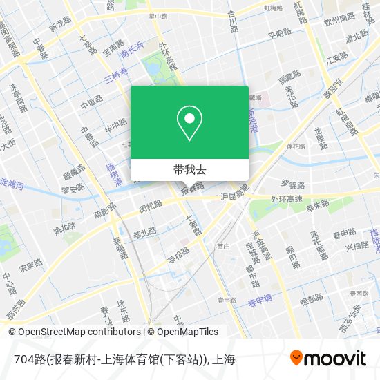 704路(报春新村-上海体育馆(下客站))地图