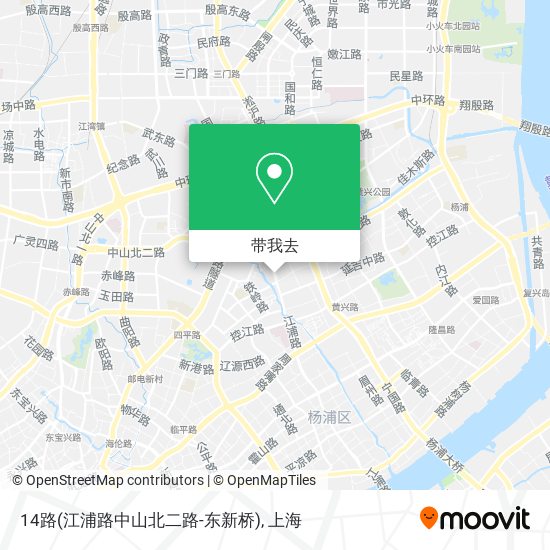 14路(江浦路中山北二路-东新桥)地图