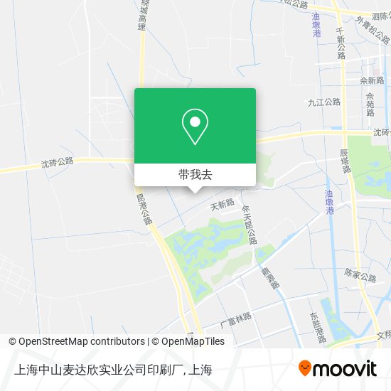 上海中山麦达欣实业公司印刷厂地图