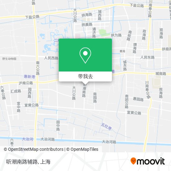 听潮南路辅路地图