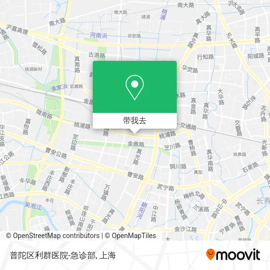 普陀区利群医院-急诊部地图