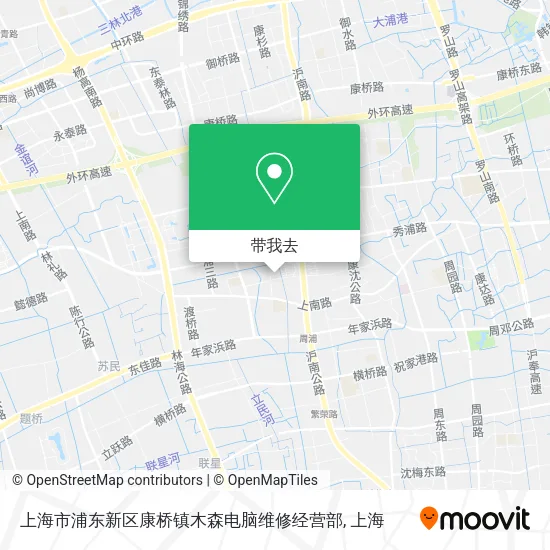 上海市浦东新区康桥镇木森电脑维修经营部地图