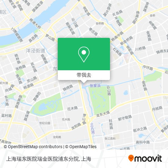 上海瑞东医院瑞金医院浦东分院地图