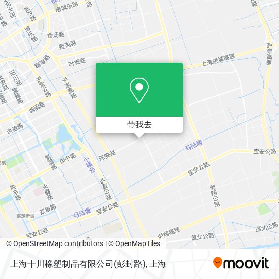 上海十川橡塑制品有限公司(彭封路)地图