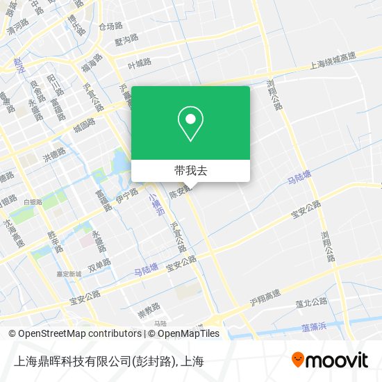 上海鼎晖科技有限公司(彭封路)地图
