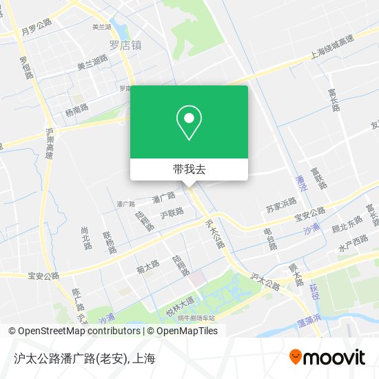 沪太公路潘广路(老安)地图