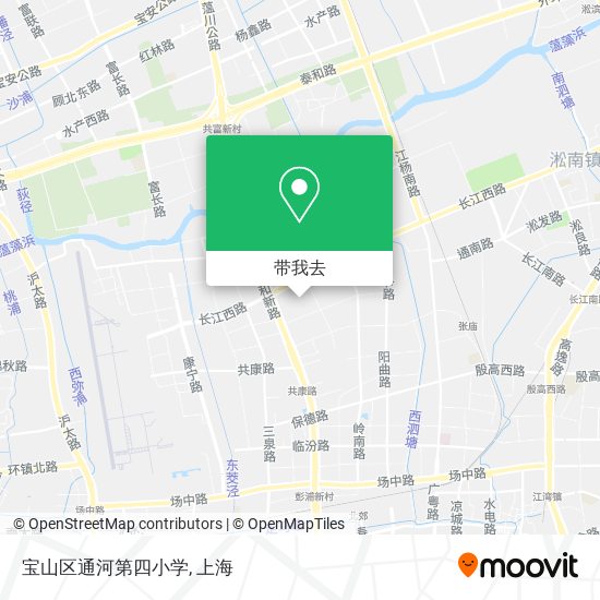 宝山区通河第四小学地图
