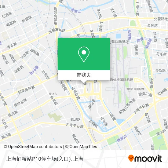 上海虹桥站P10停车场(入口)地图