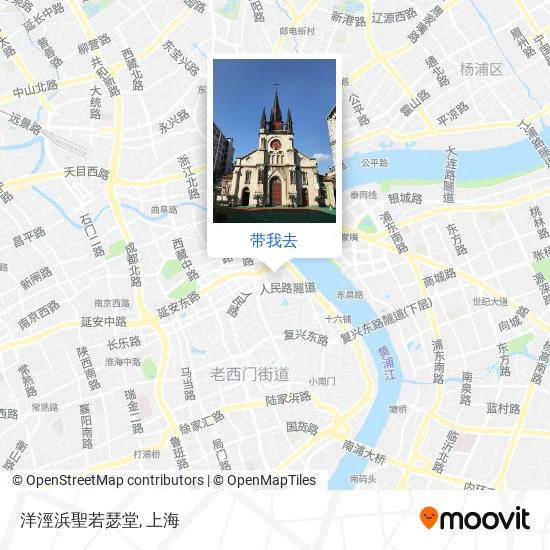 洋涇浜聖若瑟堂地图