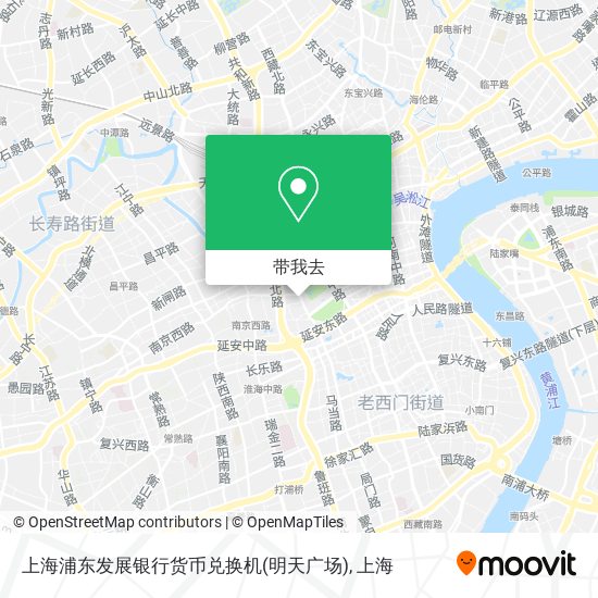 上海浦东发展银行货币兑换机(明天广场)地图