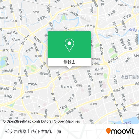 延安西路华山路(下客站)地图