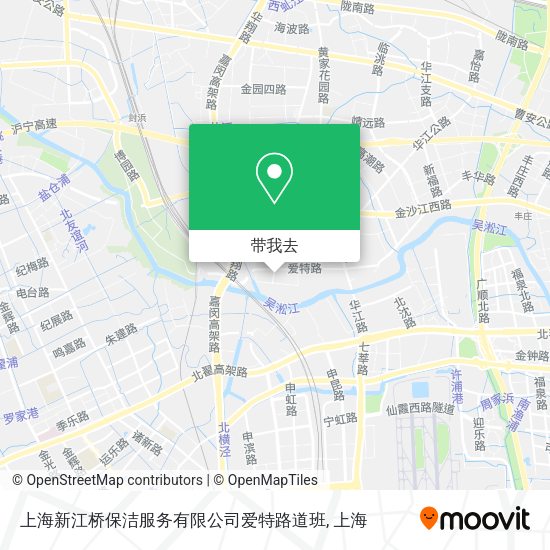 上海新江桥保洁服务有限公司爱特路道班地图