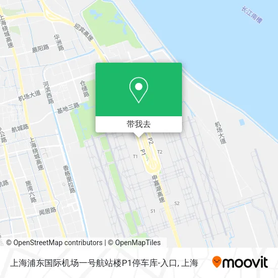 上海浦东国际机场一号航站楼P1停车库-入口地图