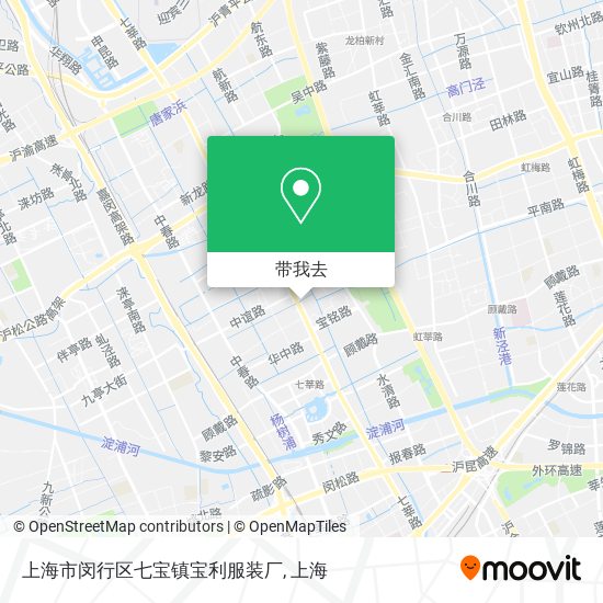 上海市闵行区七宝镇宝利服装厂地图