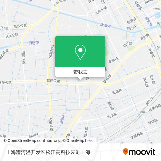 上海漕河泾开发区松江高科技园8地图