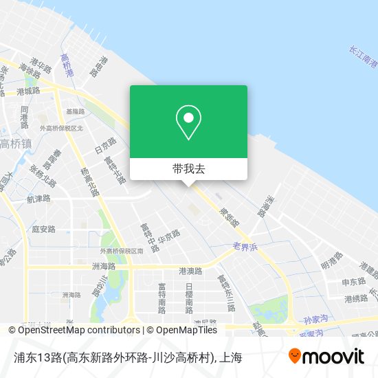 浦东13路(高东新路外环路-川沙高桥村)地图