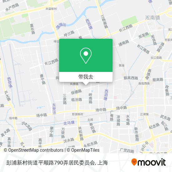 彭浦新村街道平顺路790弄居民委员会地图