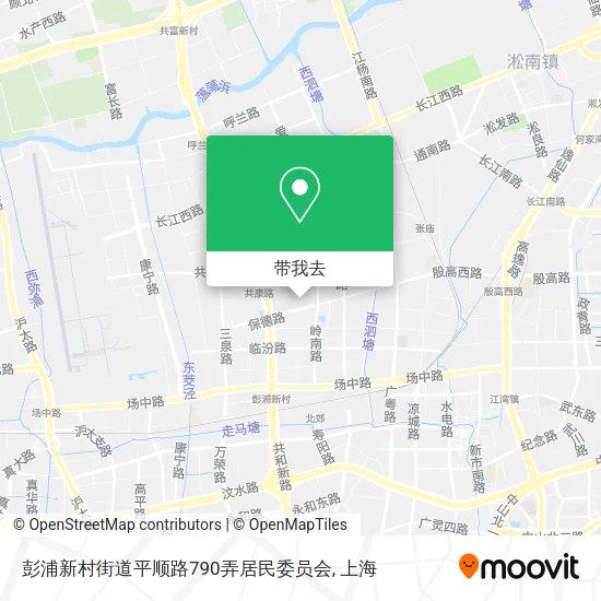 彭浦新村街道平顺路790弄居民委员会地图