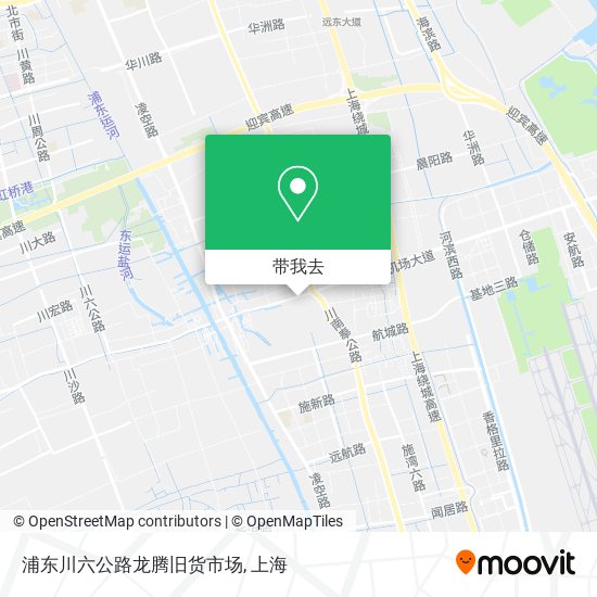 浦东川六公路龙腾旧货市场地图