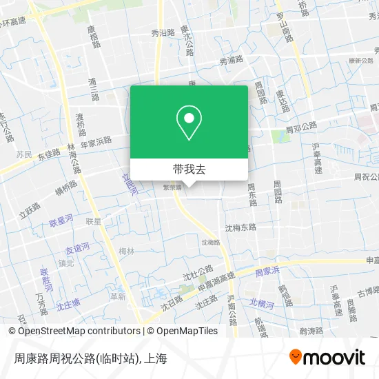 周康路周祝公路(临时站)地图