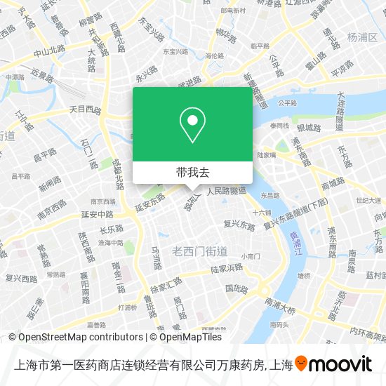 上海市第一医药商店连锁经营有限公司万康药房地图