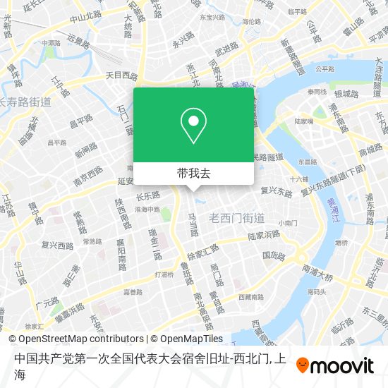 中国共产党第一次全国代表大会宿舍旧址-西北门地图