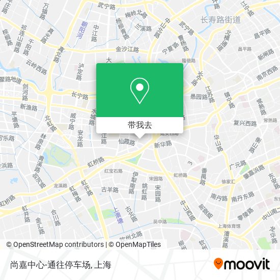 尚嘉中心-通往停车场地图