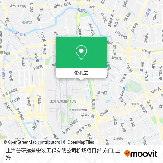 上海普研建筑安装工程有限公司机场项目部-东门地图