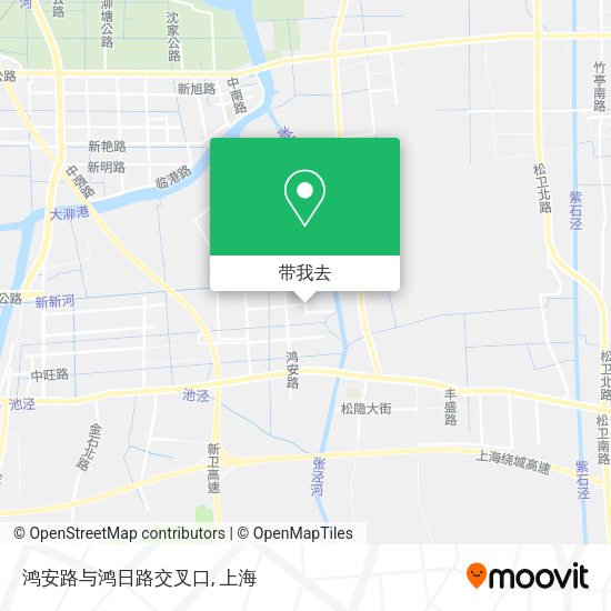 鸿安路与鸿日路交叉口地图