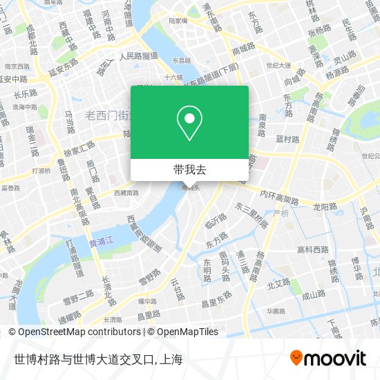 世博村路与世博大道交叉口地图