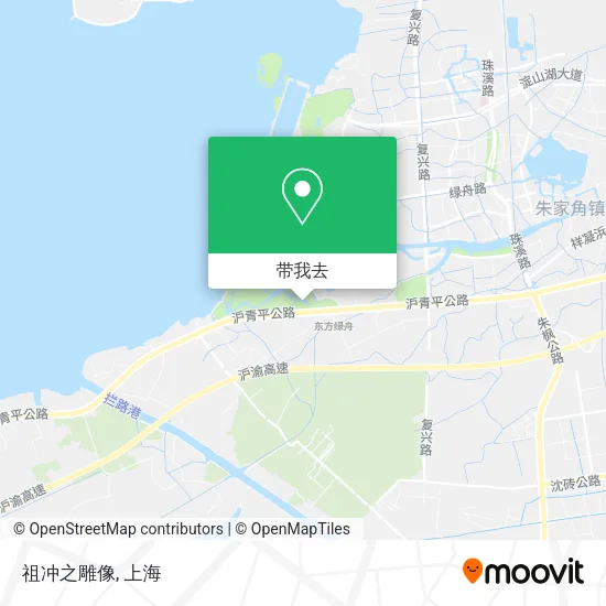 祖冲之雕像地图
