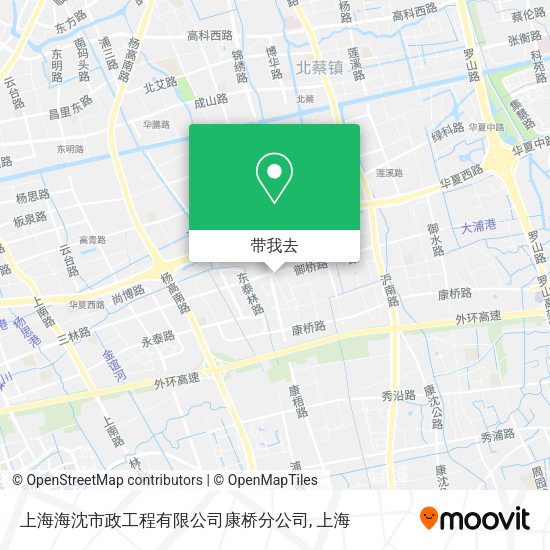上海海沈市政工程有限公司康桥分公司地图