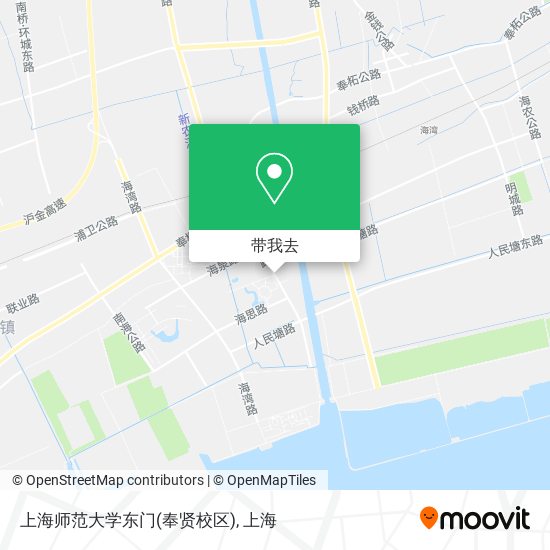 上海师范大学东门(奉贤校区)地图