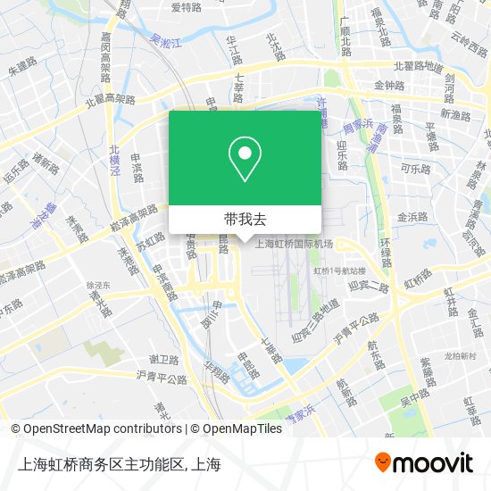 上海虹桥商务区主功能区地图