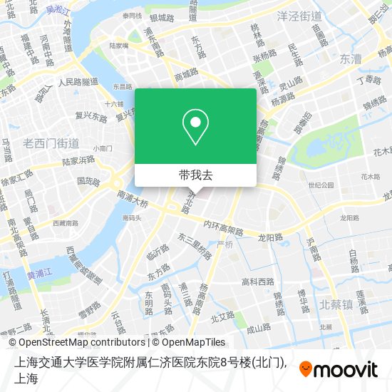 上海交通大学医学院附属仁济医院东院8号楼(北门)地图