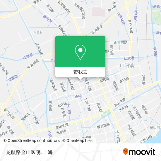 龙航路金山医院地图
