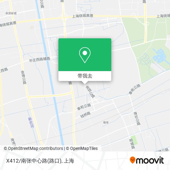 X412/南张中心路(路口)地图