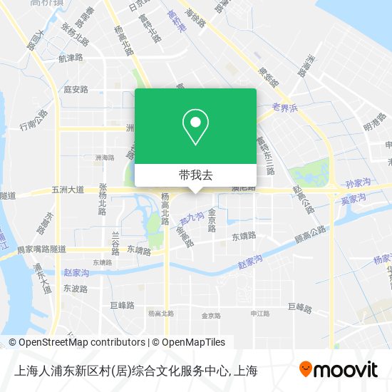上海人浦东新区村(居)综合文化服务中心地图