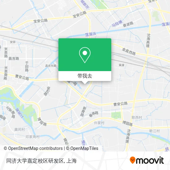 同济大学嘉定校区研发区地图